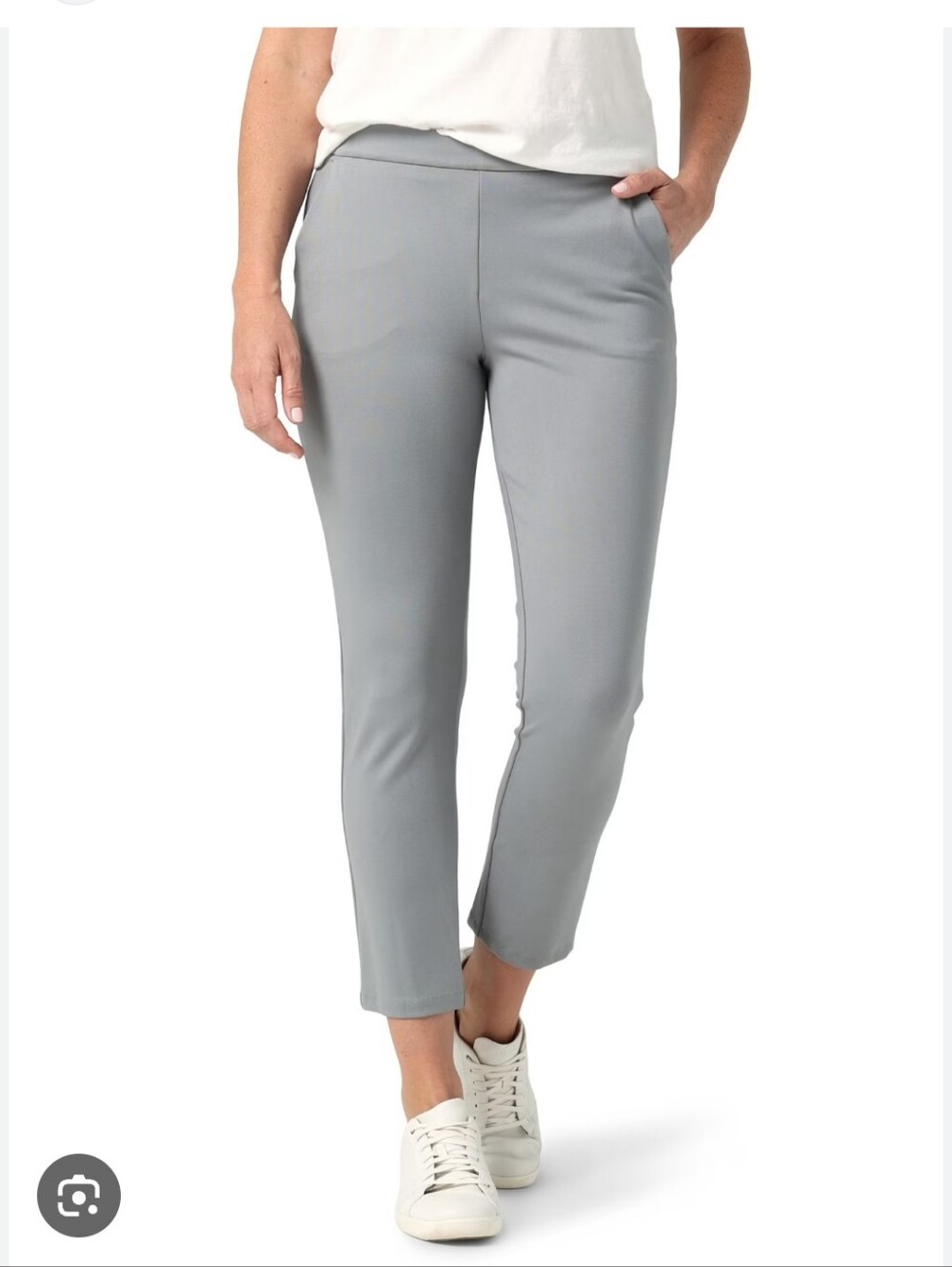 Lee® Women's  Grey The Any Wear  short Pant Plus  Pockets Sz 14